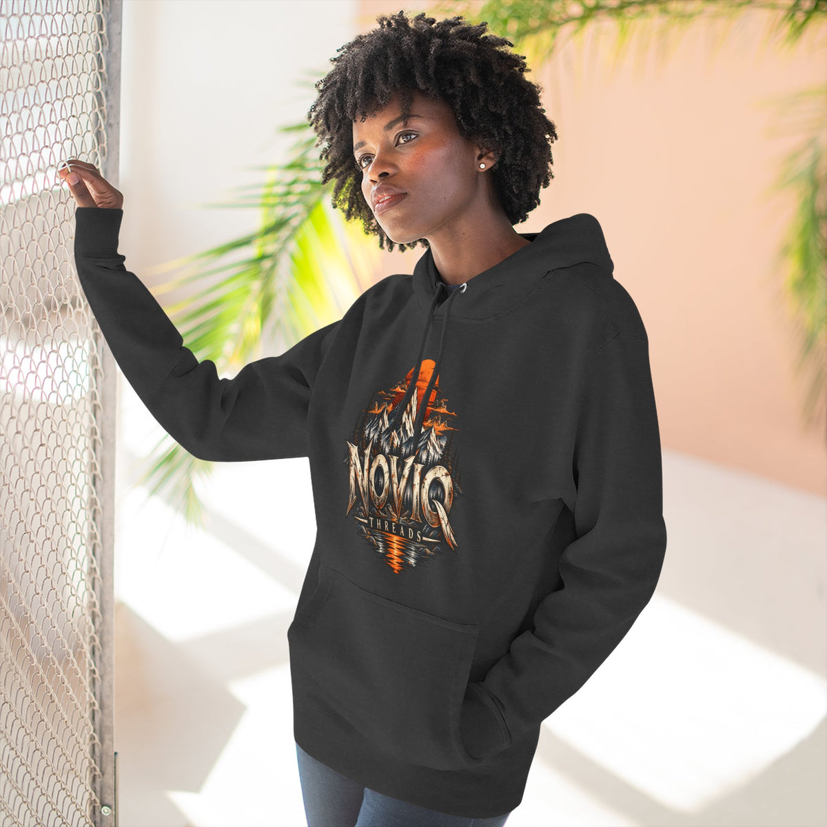 Novic Wilderness Hoodie — Mountain Sunset Graphic Hoodie