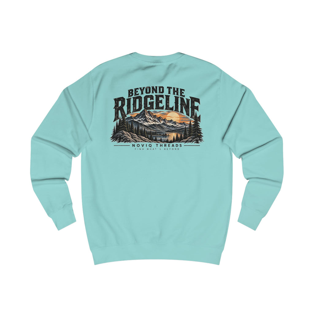 Noviq Threads Beyond the Ridgeline Sweatshirt – Mountain Graphic Crewneck