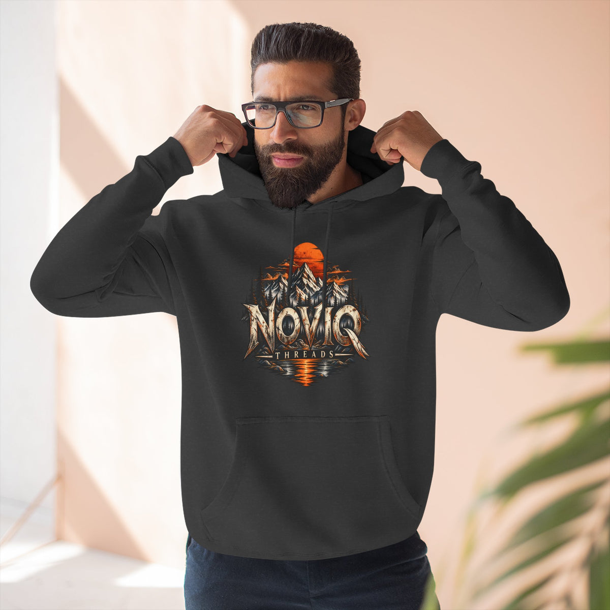 Novic Wilderness Hoodie — Mountain Sunset Graphic Hoodie