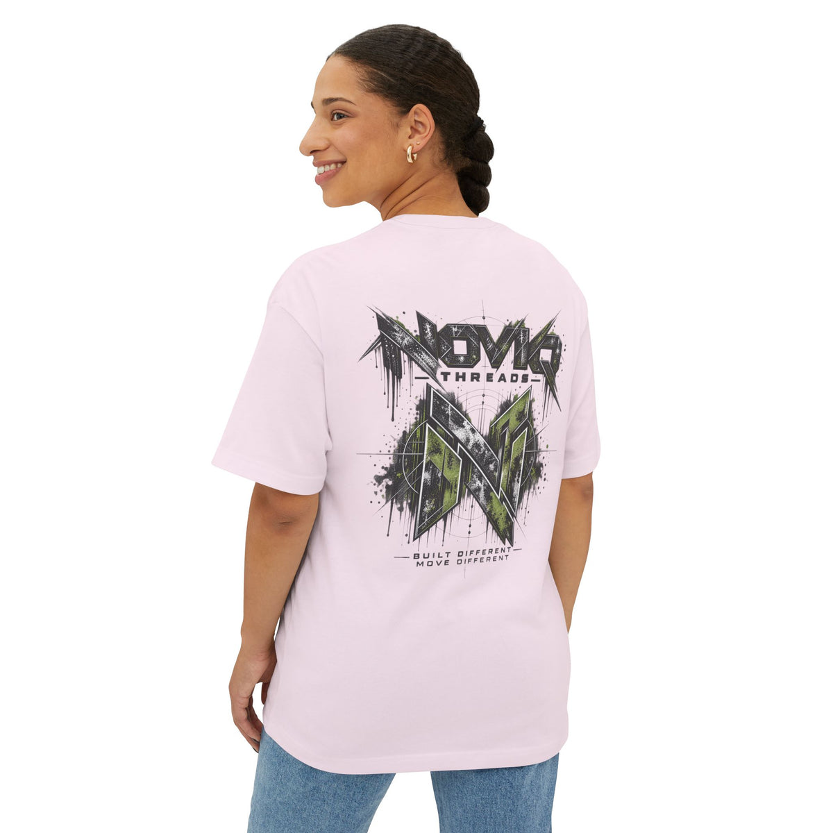 Noviq Threads Built Different Oversized Boxy Tee