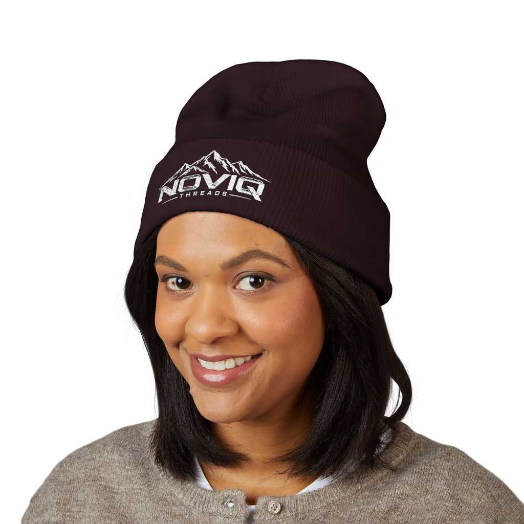 Noviq Threads Mountain Logo Embroidered Beanie